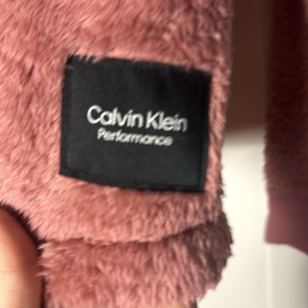 Calvin Klein Performance Sherpa quarter zip sweater SIZE XL - Picture 5 of 6